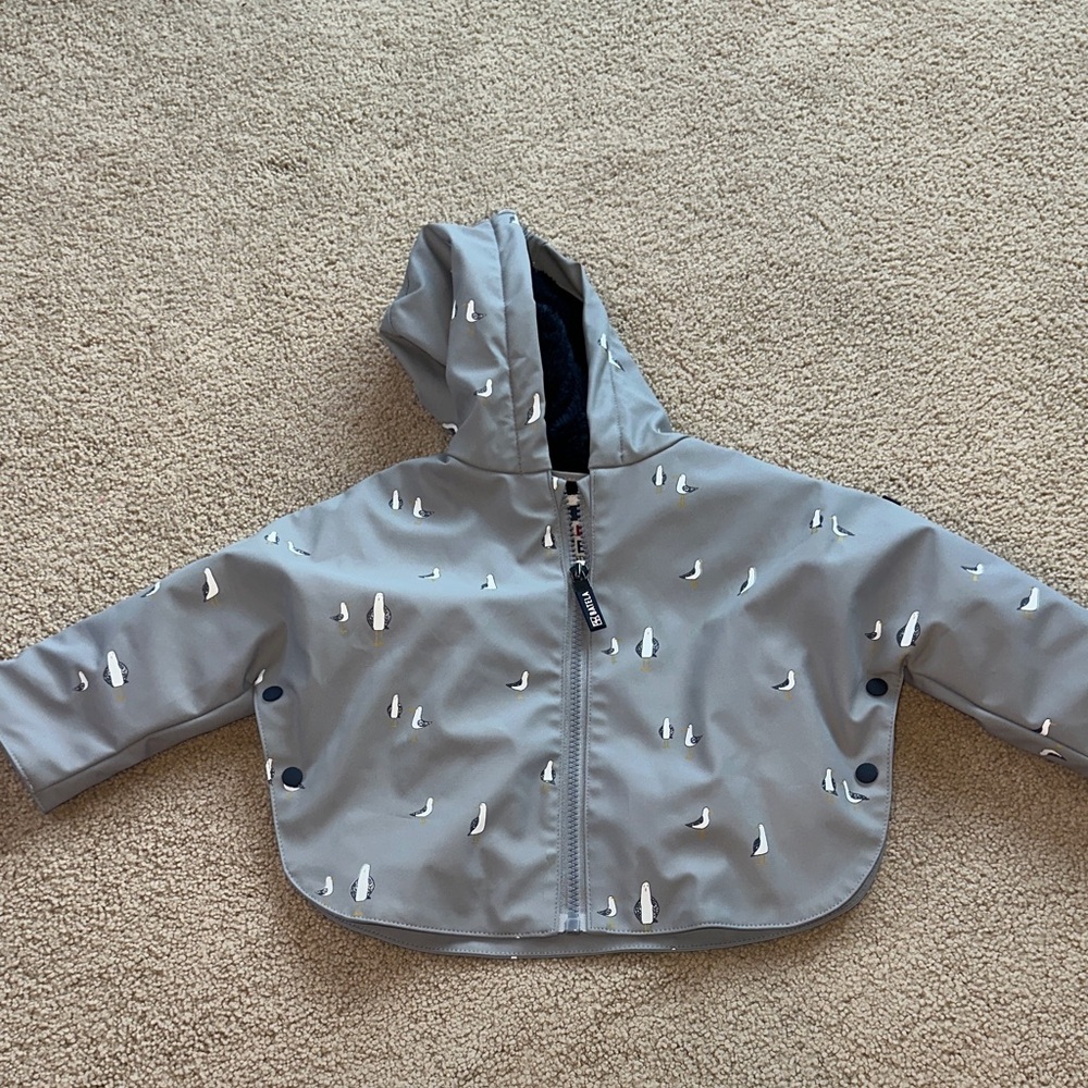 BATELA seagull print rain coat